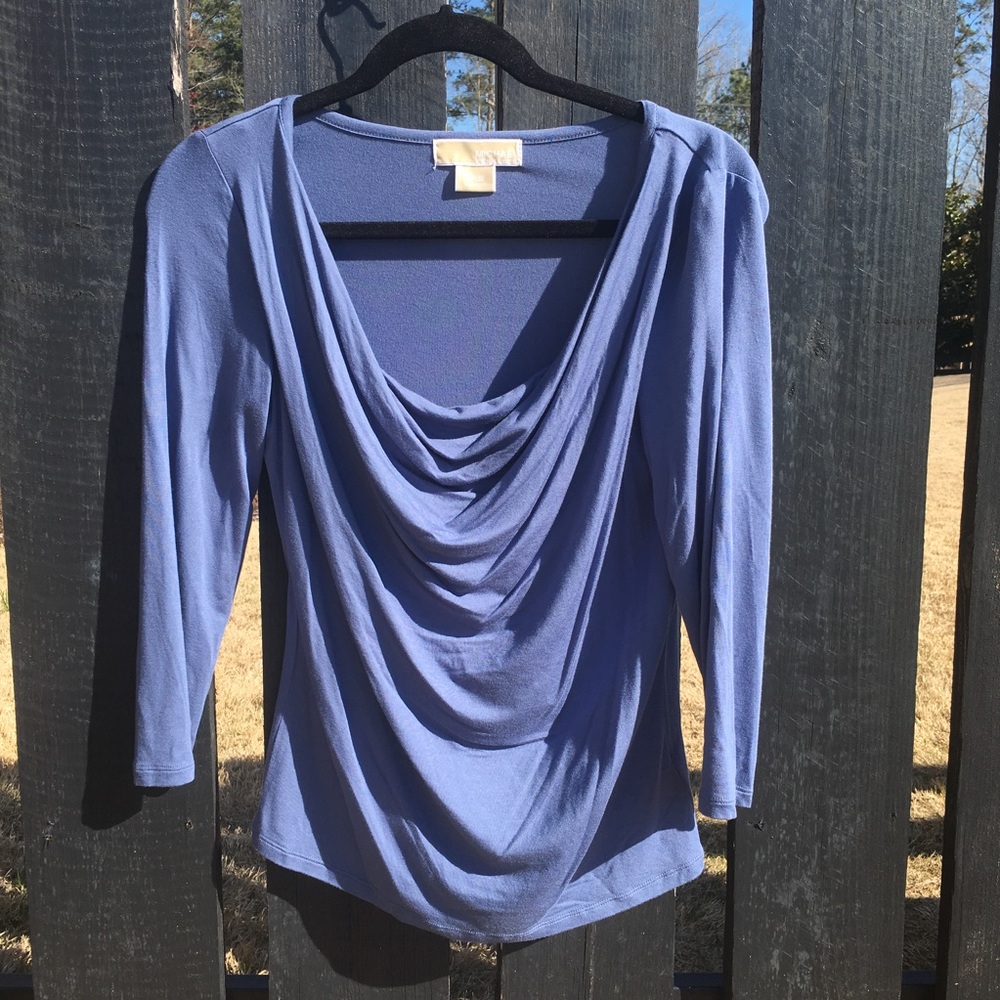 Michael Kors blue long sleeved dress shirt.